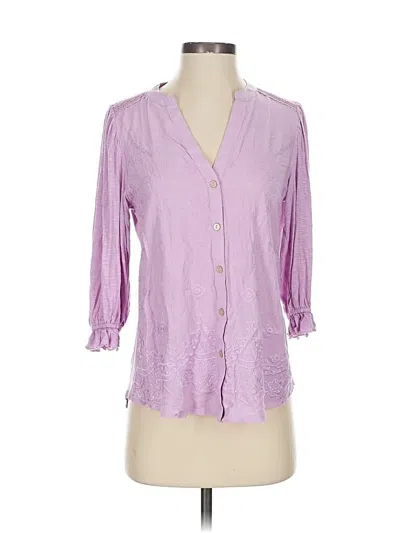 Pre-owned Democracy 3/4 Sleeve Blouse In Purple