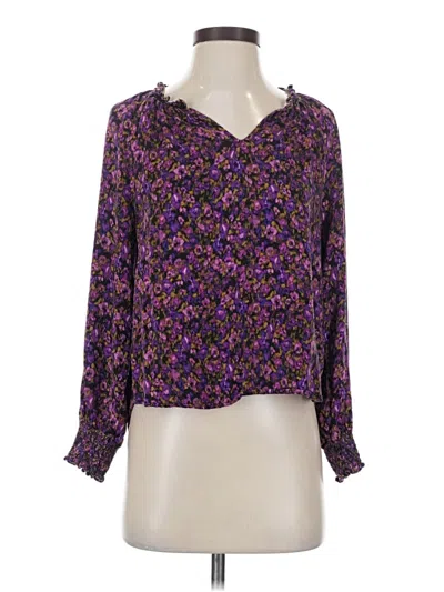 Pre-owned Democracy 3/4 Sleeve Blouse In Purple