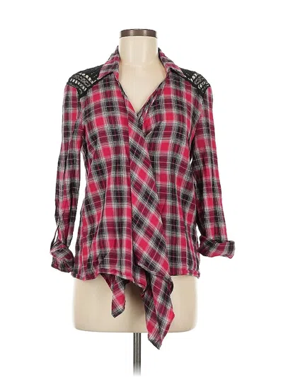 Pre-owned Democracy 3/4 Sleeve Blouse In Red