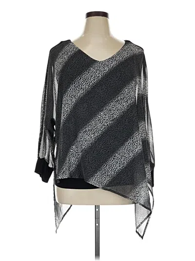 Pre-owned Democracy 3/4 Sleeve Blouse In Silver