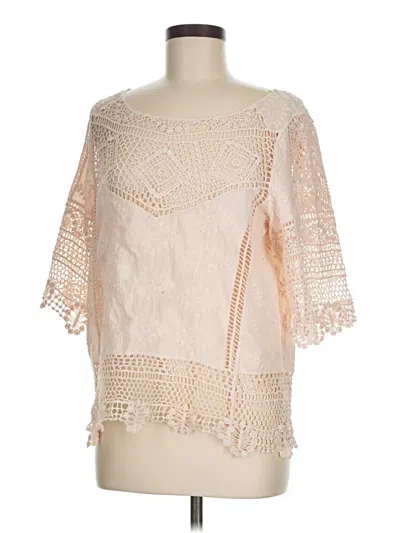 Pre-owned Democracy 3/4 Sleeve Blouse In White