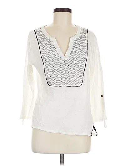 Pre-owned Democracy 3/4 Sleeve Blouse In White