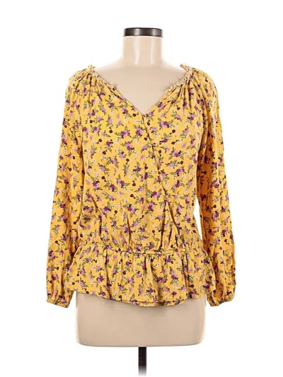 Pre-owned Democracy 3/4 Sleeve Blouse In Yellow