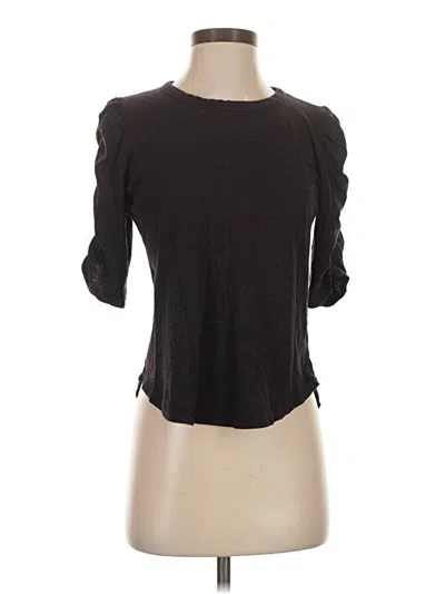 Pre-owned Democracy 3/4 Sleeve Top Black Keyhole Neckline Tops