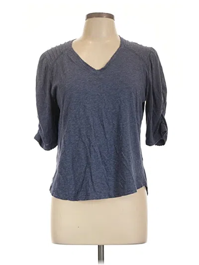Pre-owned Democracy 3/4 Sleeve Top Gray V-neck Tops