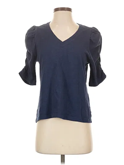 Pre-owned Democracy 3/4 Sleeve T-shirt In Blue