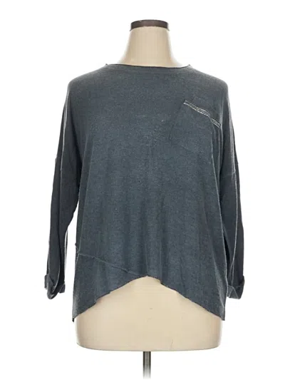 Pre-owned Democracy 3/4 Sleeve T-shirt In Gray