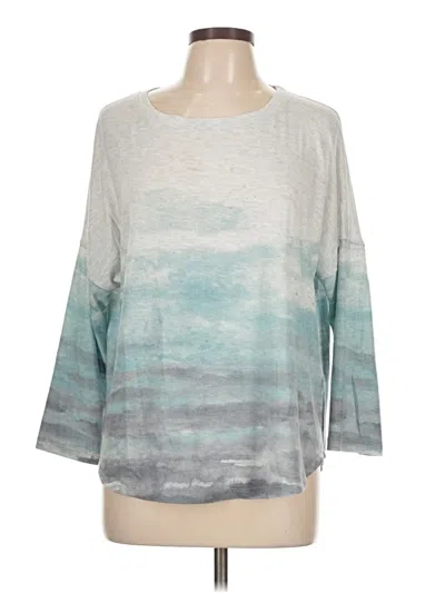 Pre-owned Democracy 3/4 Sleeve T-shirt In Gray