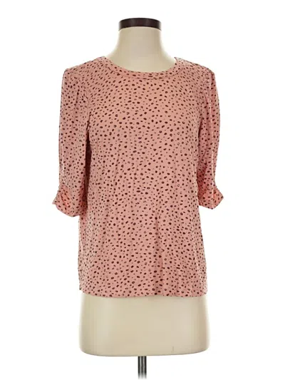 Pre-owned Democracy 3/4 Sleeve T-shirt In Pink
