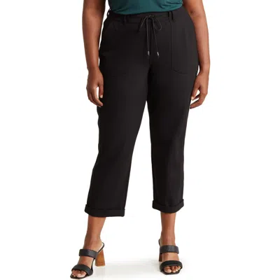 Democracy Ab Leisure High Waist Cuffed Pants In Black