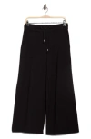 Democracy Ab Leisure Wide Leg Drawstring Pants In Black