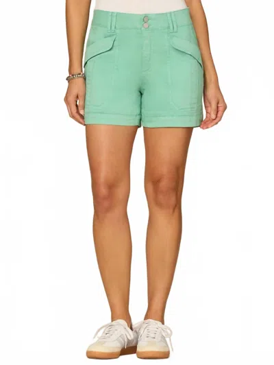 Democracy Ab Solution Petite High Rise Utility Short In Seaglass In Purple