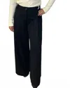 Democracy Ab Solution Pleated Wide Leg Trouser In Black In Blue