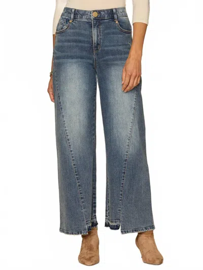Democracy Ab Solution Skyrise Wide Leg Jeans In Blue