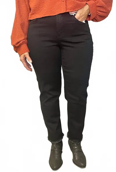 Democracy Ab Solution Slim Striaght Jeans In Black