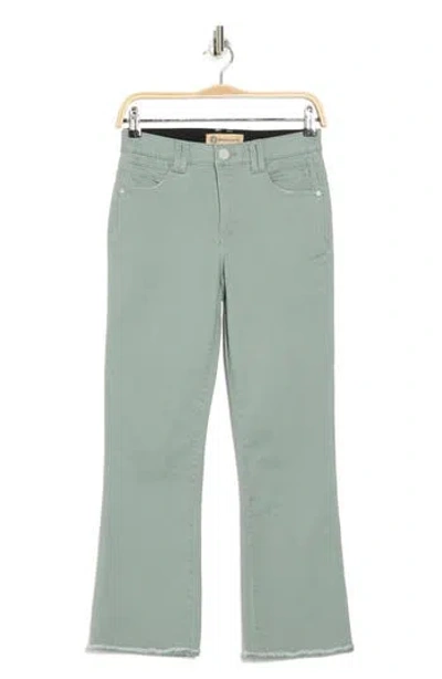 Democracy Ab Tech High Rise Crop Kick Flare Jeans In Green