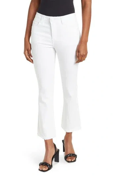 Democracy Ab Tech High Rise Crop Kick Flare Jeans In White