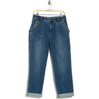 Democracy Ab Technology Cuffed Straight Jeans In Multi