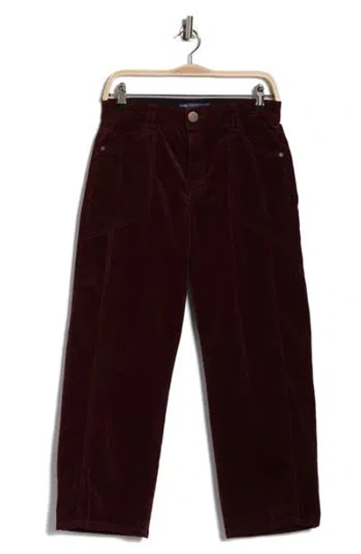 Democracy Absolution High Waist Relaxed Straight Leg Jeans In Burgundy