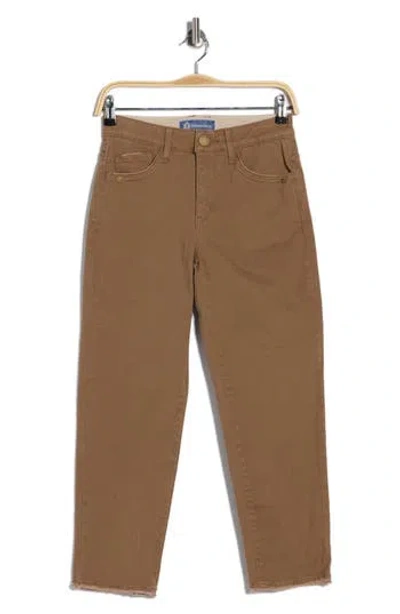 Democracy Absolution High Waist Slim Straight Leg Jeans In Brown