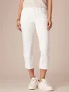 Democracy Absolution Mid-rise Flex-ellent Girlfriend Jean With Cropped Hem In Optic White In White