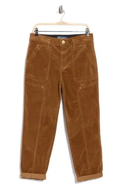 Democracy 'ab'solution Skyrise Straight Leg Corduroy Pants In Brown