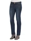 Democracy Womens High Rise Slimming Panels Straight Leg Jeans In Blue