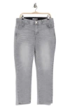 Democracy Ankle Skimmer Roll Cuff Jeans In Light Grey Artisinal