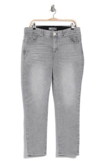 Democracy Ankle Skimmer Roll Cuff Jeans In Light Grey Artisinal