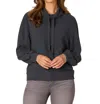 Democracy Petite Funnel-neck Long-blouson-sleeve Top In Black