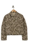 Democracy Barrrel Sleeve Printed Hi-lo Jacket In Multi