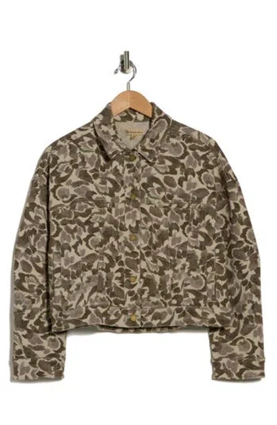 Democracy Barrrel Sleeve Printed Hi-lo Jacket In Multi