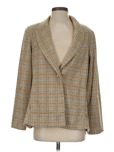 Pre-owned Democracy Blazer Jacket In Brown