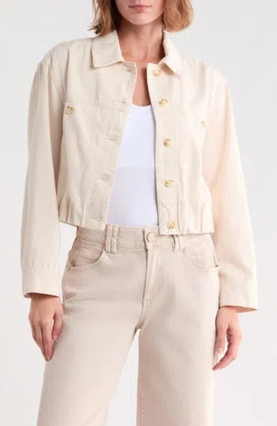 Democracy Bubble Hem Jacket In Ecru