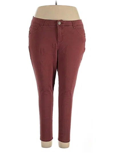 Pre-owned Democracy Casual Pants In Burgundy