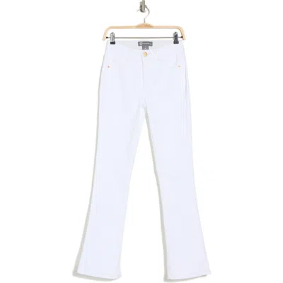 Democracy Contrast Stitch Bootcut Jeans In Optic White