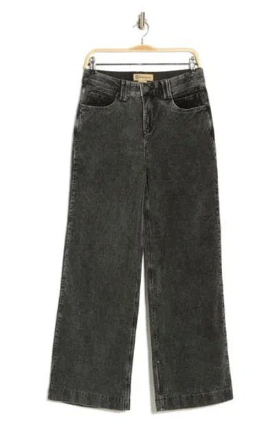 Democracy Corduroy Wide Leg Pants In Washed Gray