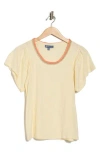 Democracy Crochet Trim T-shirt In Neutral