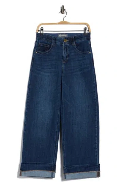 Democracy Crop Cuffed Jeans In Blue