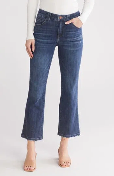 Democracy Crop Itty Bitty Flare Jeans In Indigo Artisinal
