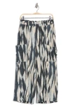 Democracy Crop Wide Leg Pants In Spruce/stone Multi