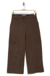 Democracy Crop Zip Cargo Pants In Mushroom