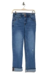 Democracy Cuffed Boyfriend Jeans In Mid Blue Vintage