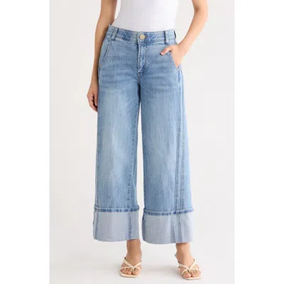 Democracy Cuffed Wide Leg Cropped Jeans
