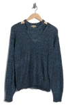 Democracy Cutout Sweater In Blue