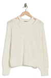 Democracy Cutout Sweater In White