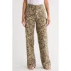Democracy Dart Print Wide Leg Pants In Animal Print
