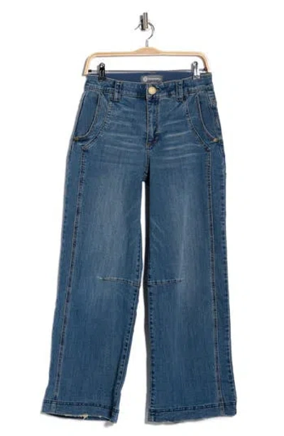 Democracy Dart Wide Leg Jeans In Blue