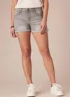 Democracy Denim Shorts In Light Grey Vintage In Multi