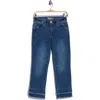 Democracy Double Layer Crop Jeans In Blue